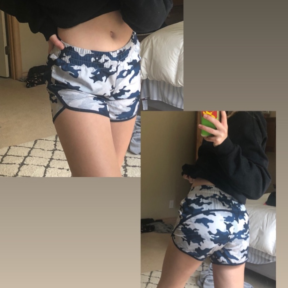 Camo athletic shorts- WORN ONCE NEW